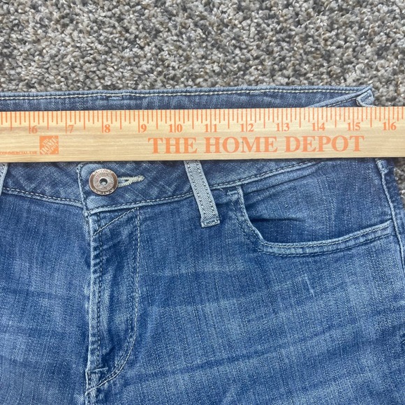 Ariat Trouser Wide Leg Jeans Women's 31XL Medium Wash Stretch Denim Frayed Hem - Picture 9 of 16